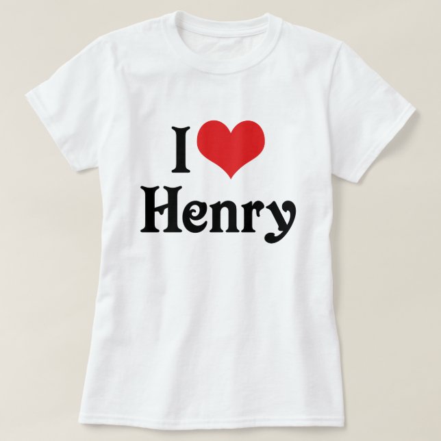 Camiseta Amo a Henry (Diseño del anverso)