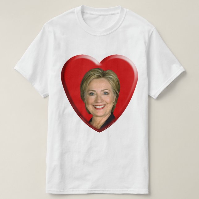 Camiseta Amo a Hillary (Diseño del anverso)