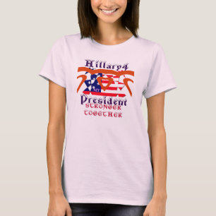 Camiseta Amo a Hillary Presidente somos más fuertes juntos