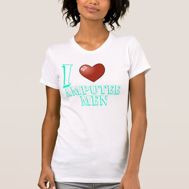 Camiseta Amo a hombres del amputado (Anverso)