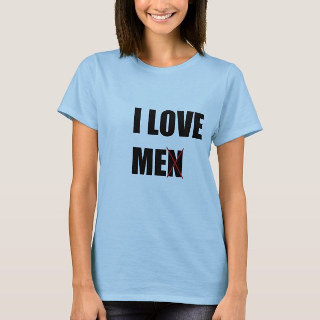 CAMISETA AMO A HOMBRES (ME) (Anverso)