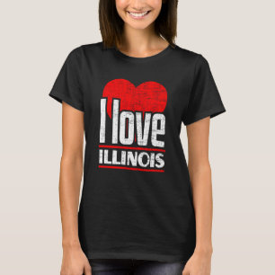 Camiseta Amo a Illinois Mejor Estado Hogar I Heart Illinois