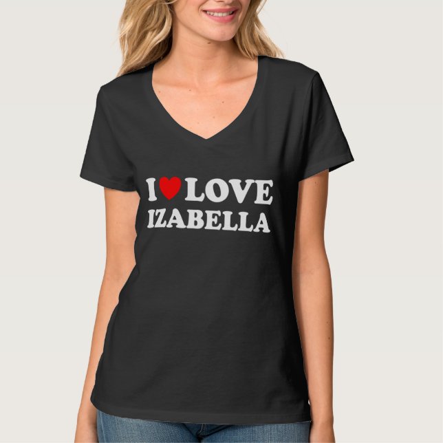 Camiseta Amo a Izabella I Heart Izabella (Anverso)