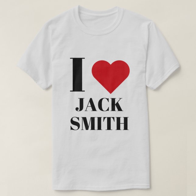 Camiseta Amo a Jack Smith (Diseño del anverso)