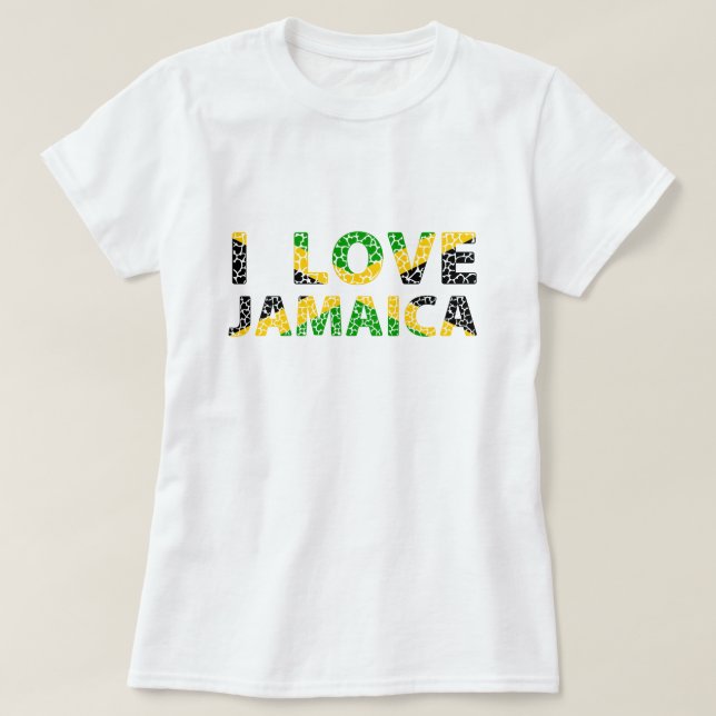 CAMISETA AMO A JAMAICA (Diseño del anverso)