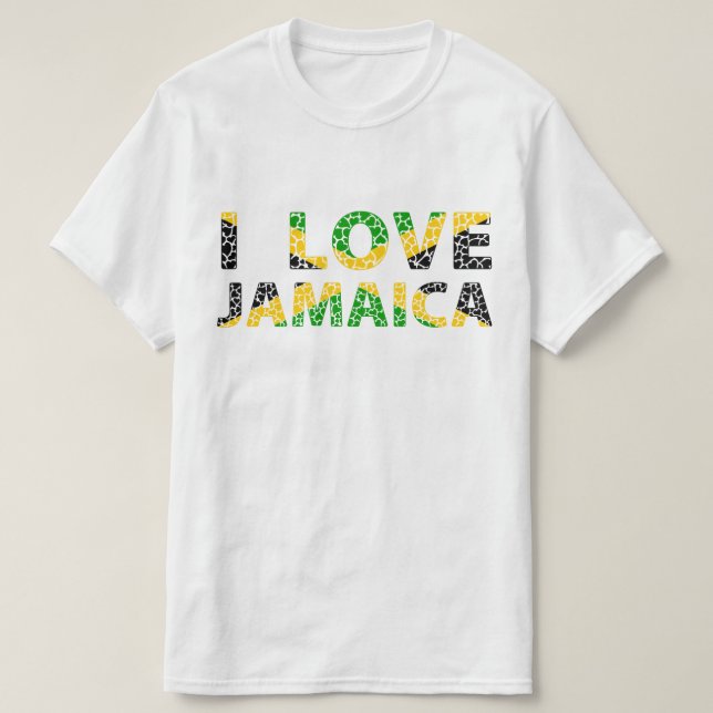 CAMISETA AMO A JAMAICA (Diseño del anverso)