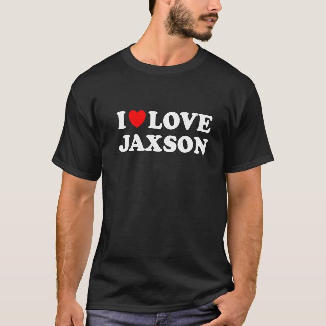 Camiseta Amo a Jaxson I Heart Jaxson (Anverso)