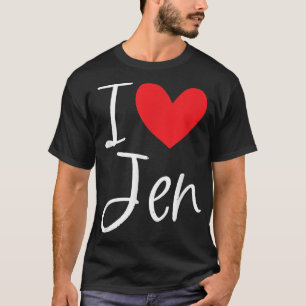 Camiseta Amo a Jen Nombre Chica Personalizada Mujer BFF Ami