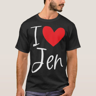 Camiseta Amo a Jen Nombre Chica Personalizada Mujer BFF Ami