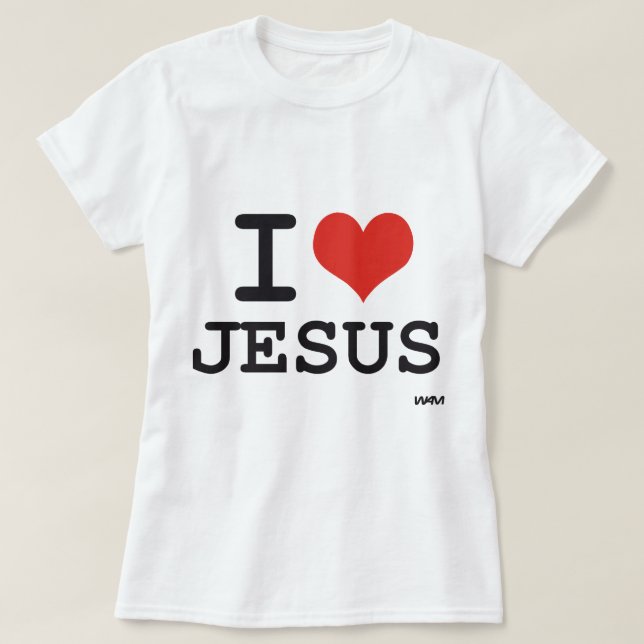 Camiseta Amo a Jesús (Diseño del anverso)