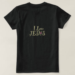Camiseta Amo a Jesús con corazón rosa