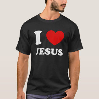 Camiseta Amo a Jesús Corazón Jesús Gracioso Jesús