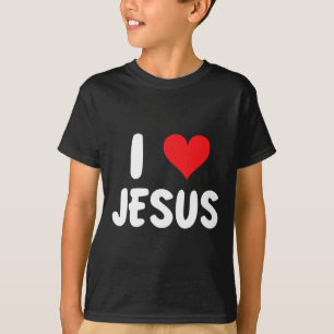 Camiseta Amo a Jesús - Corazón - Nombre 