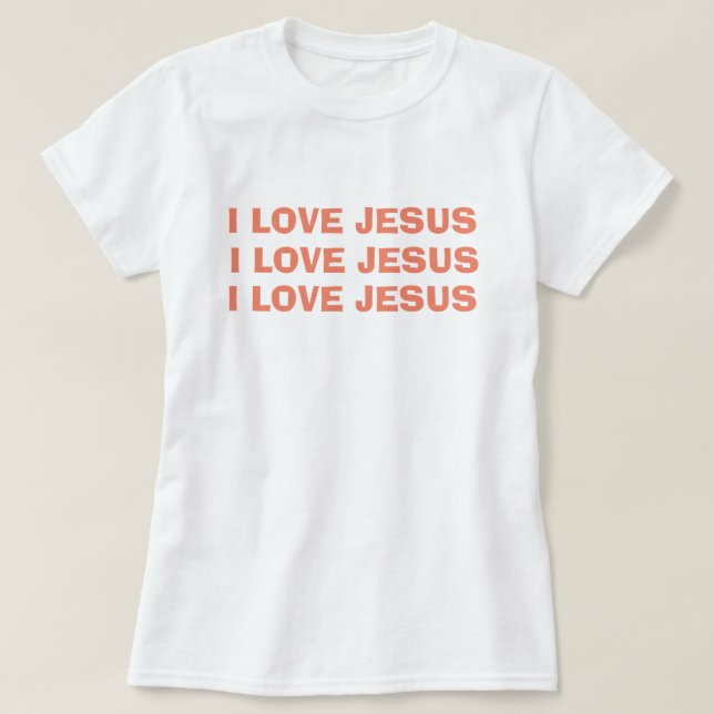 Camiseta Amo a Jesús Cristiano (Diseño del anverso)