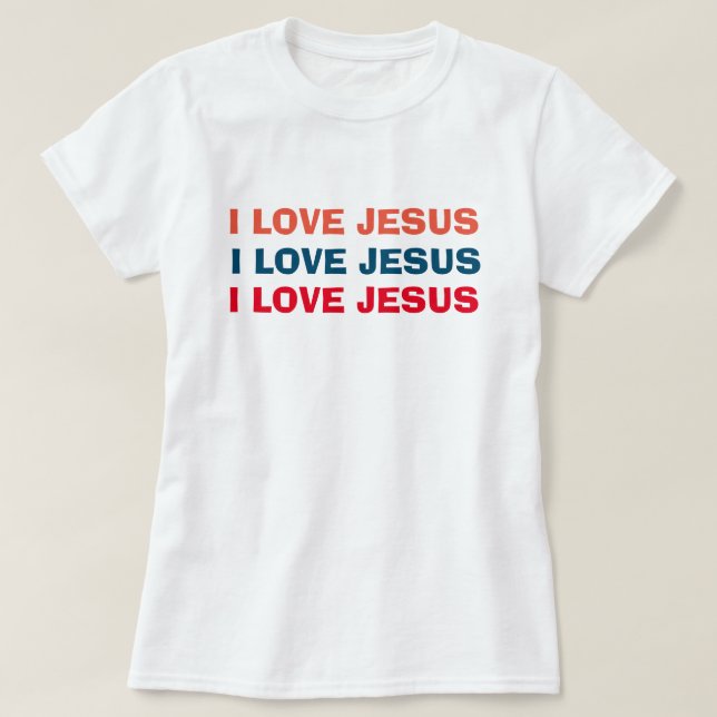 Camiseta Amo a Jesús Cristiano (Diseño del anverso)