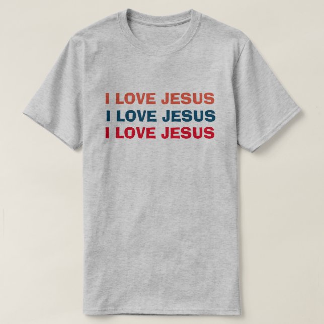 Camiseta Amo a Jesús Cristiano (Diseño del anverso)