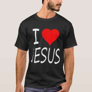 Camiseta Amo a Jesús Cruce la religión cristiana