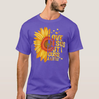 Camiseta Amo a Jesús pero maldigo a un pequeño amante de di