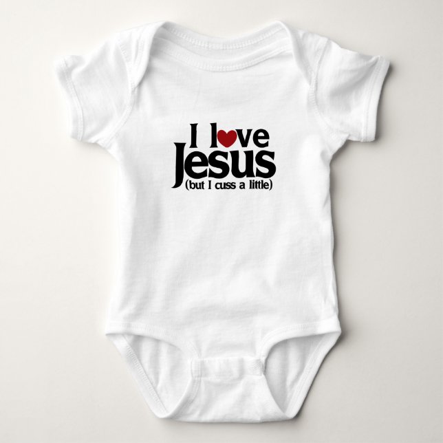 Camiseta Amo a Jesús pero maldigo un poco (Anverso)