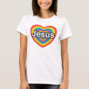 Camiseta Amo a Jesús. Te amo Jesús. Corazón