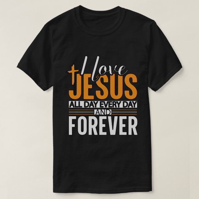 Camiseta Amo a Jesús todo el día (Diseño del anverso)