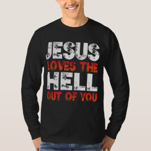 Camiseta Amo a Jesús y a Jesús le encanta el infierno,