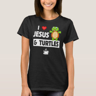 Camiseta Amo a Jesús y a la Iglesia Cristiana de las Tortug