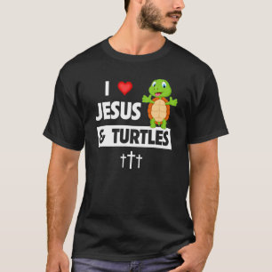 Camiseta Amo a Jesús y a las tortugas, la Biblia Cristiana