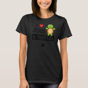 Camiseta Amo a Jesús y a las tortugas la tortuga cristiana