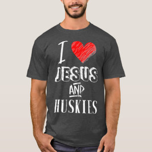 Camiseta Amo A Jesús Y A Los Esposos Perros De La Mascota C