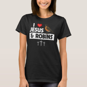 Camiseta Amo a Jesús y a los robots norteamericanos en el e