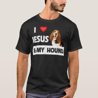 Camiseta Amo a Jesús y a mi hijo de perra de abuelos en el