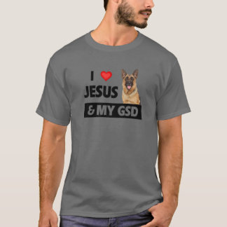 Camiseta Amo A Jesús Y A Mi Madre De GSD Padre Mascota Alem