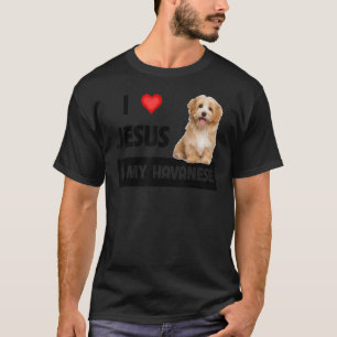 Camiseta Amo A Jesús Y A Mi Madre Perro Habanés Papá Mascot