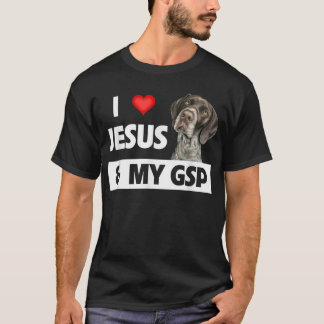 Camiseta Amo a Jesús y a mi mamá papá del SPG Haire corto a
