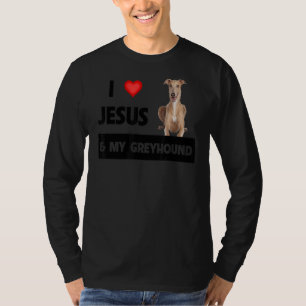 Camiseta Amo A Jesús Y A Mi Mascota De Papá Noel Perro Galg