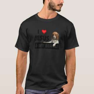 Camiseta Amo A Jesús Y A Mi Padre Mascota De Perro Beagle