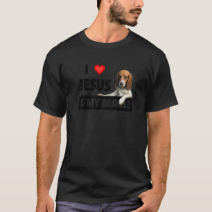 Camiseta Amo A Jesús Y A Mi Padre Mascota De Perro Beagle