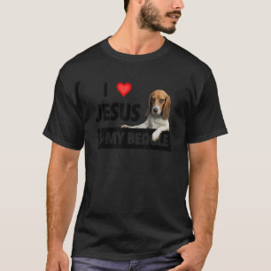 Camiseta Amo A Jesús Y A Mi Padre Mascota De Perro Beagle