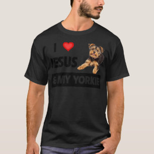 Camiseta Amo a Jesús y a mi padre Mascota yorkie papá
