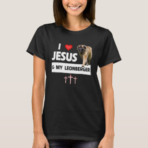 Camiseta Amo a Jesús y a mi papá Leonberger German Dog