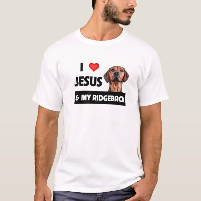 Camiseta Amo A Jesús Y A Mi Papá Noel Ridgeback Rhodes (Anverso)