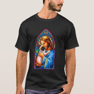 Camiseta Amo a Jesús y al gato siamés divertido Dios bendig