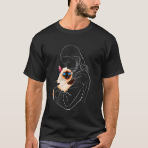 Camiseta Amo a Jesús y al gato siamés divertido Dios bendig