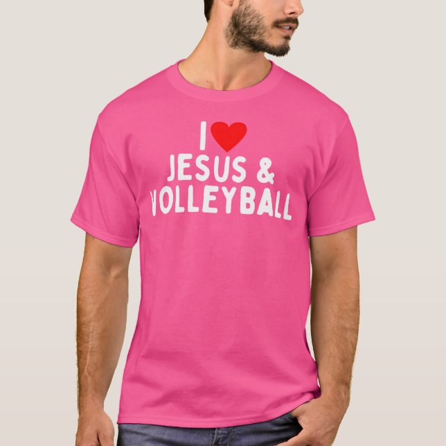 Camiseta Amo A Jesús Y Al Voleibol (Anverso)