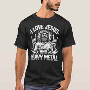 Camiseta Amo a Jesús y el Heavy Metal