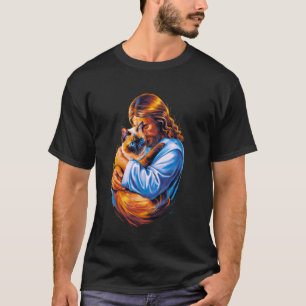 Camiseta Amo a Jesús y gato siamés divertido cristiano Dios