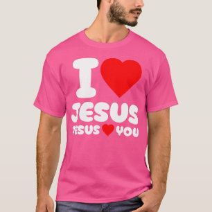 Camiseta Amo A Jesús Y Jesús Te Ama Cristiano