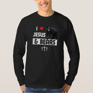 Camiseta Amo a Jesús y osos la vida salvaje de camping cris