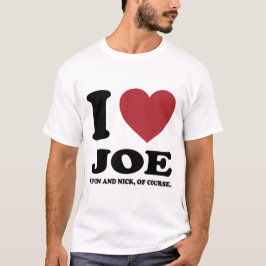 CAMISETA AMO A JOE KEVIN Y A NICK, POR SUPUESTO.